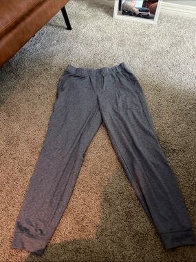 Lightweight Heathered Gray Jogger Pants